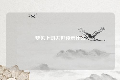 上司去世预示什么
